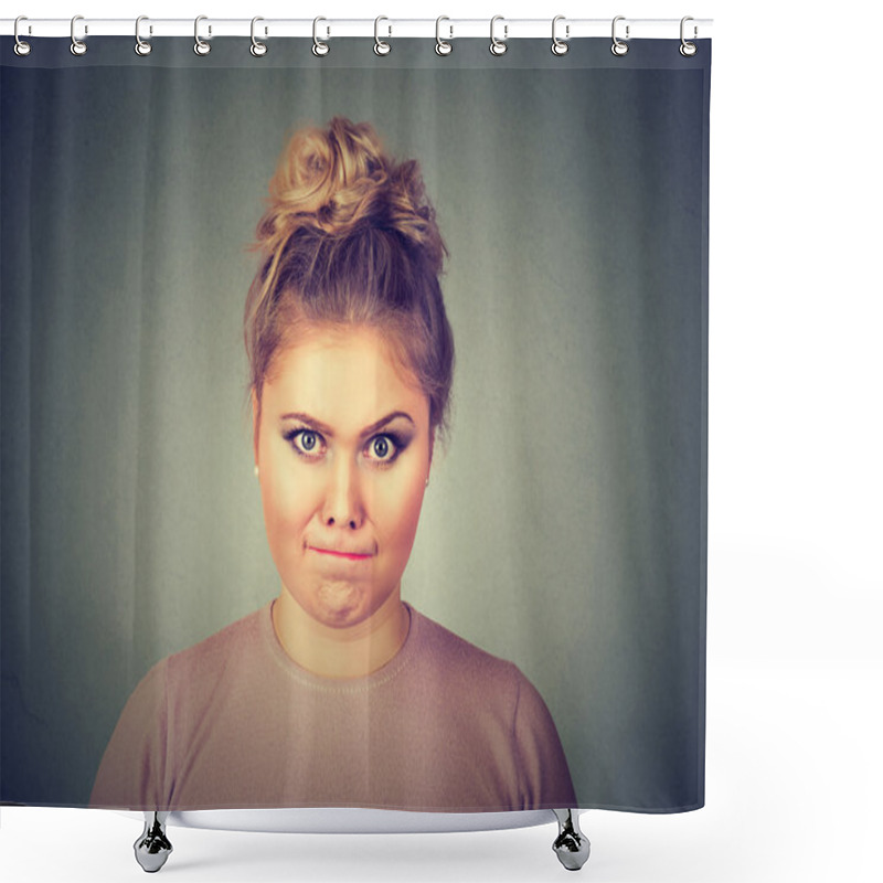 Personality  Angry Young Pissed Off Woman About To Have Nervous Breakdown  Shower Curtains