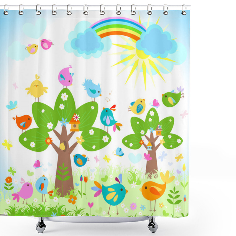 Personality  Spring Shower Curtains