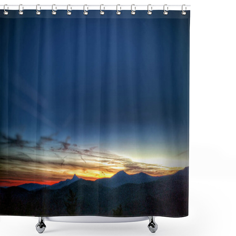 Personality  Linville Gorge Wilderness Mountains At Sunset Shower Curtains