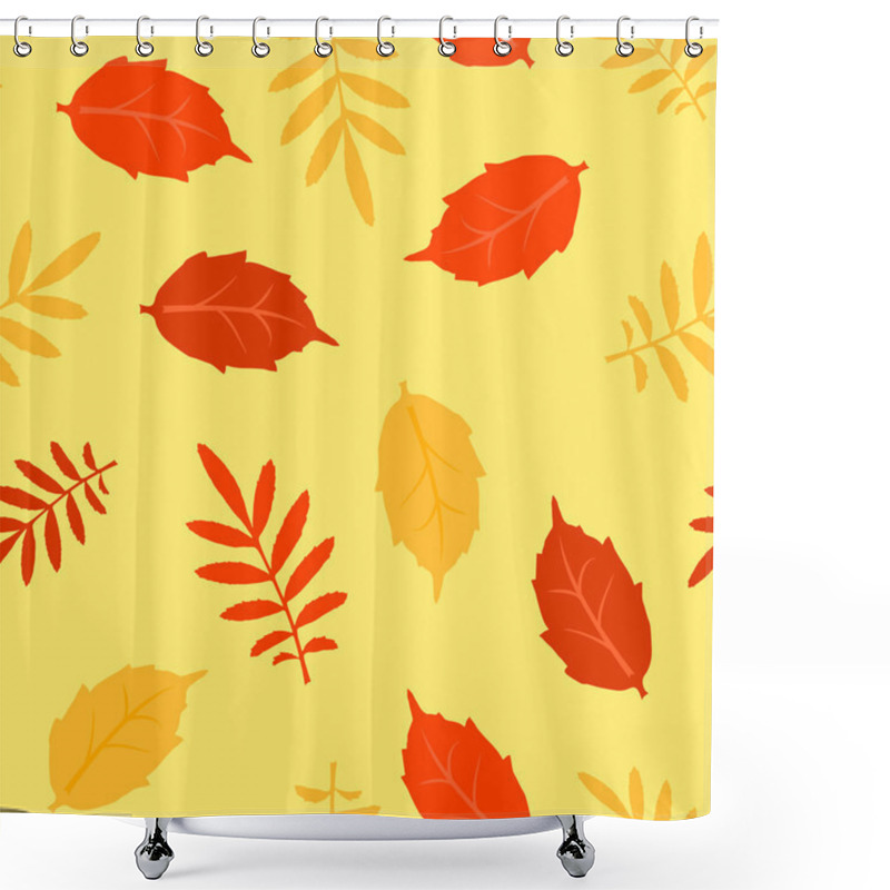 Personality  Autumn Fallen Leaves Shower Curtains