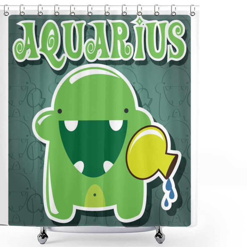 Personality  Zodiac Sign Aquarius Shower Curtains