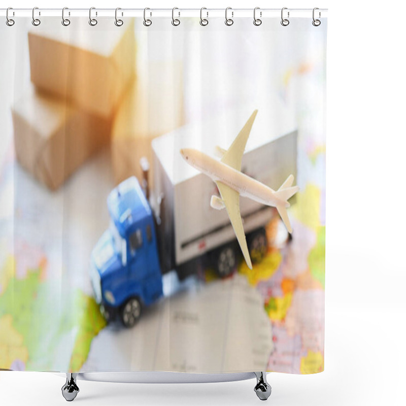 Personality  Logistics Transport Import Export Shipping Service Customers Ord Shower Curtains