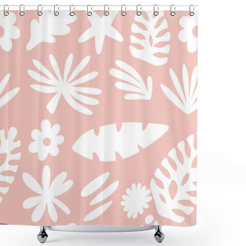 Personality  Tremdy Pattern  Background With Abstract Floral And Leaf Patterns Shower Curtains