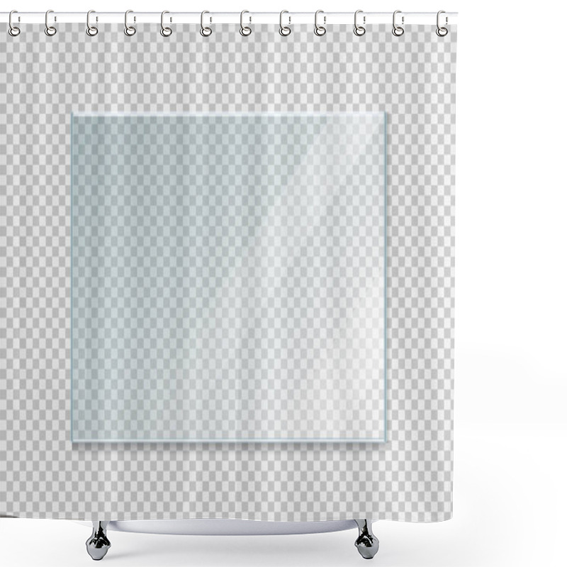 Personality  Glass Windowisolated On White Background. Vector Illustration. Eps 10. Shower Curtains