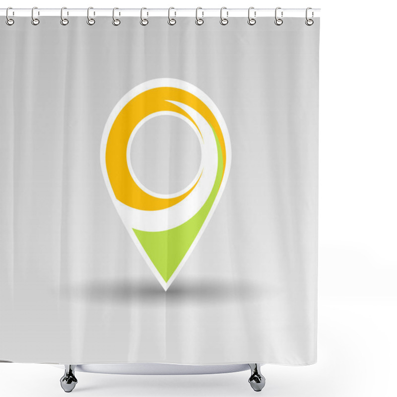 Personality  User Interface Map Marker Shower Curtains