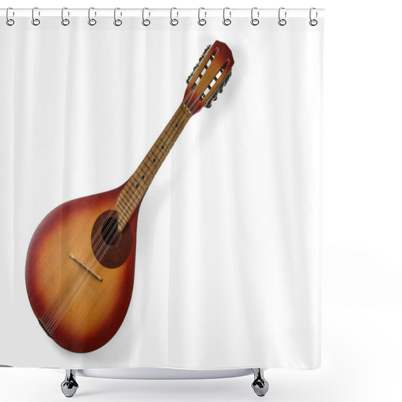 Personality  Mandolin Isolated On A White Background. Baroque String Musical Instrument. Shower Curtains