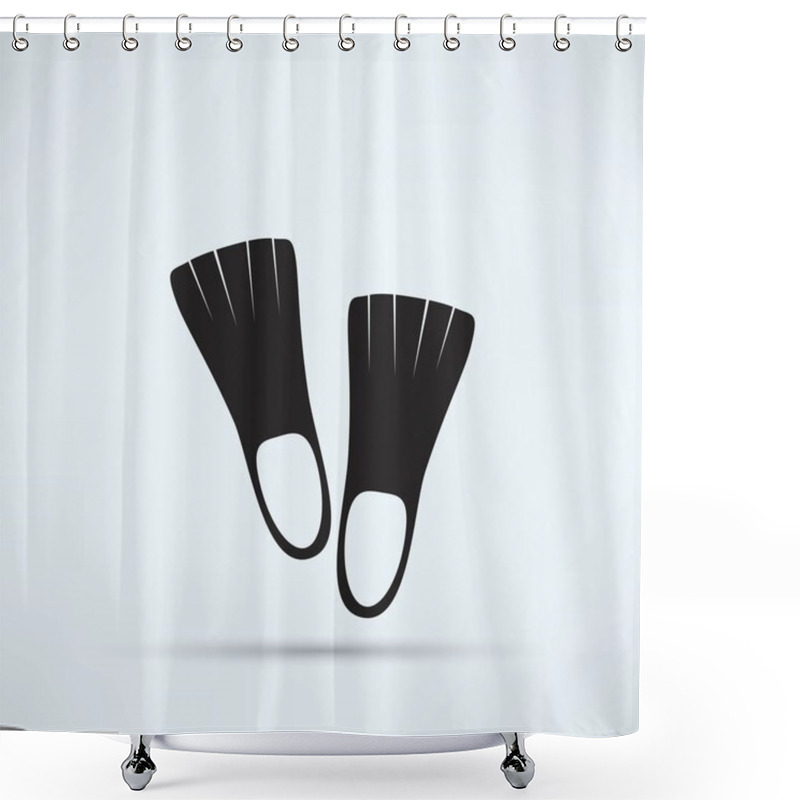 Personality  Flippers, Vacation Icon Shower Curtains