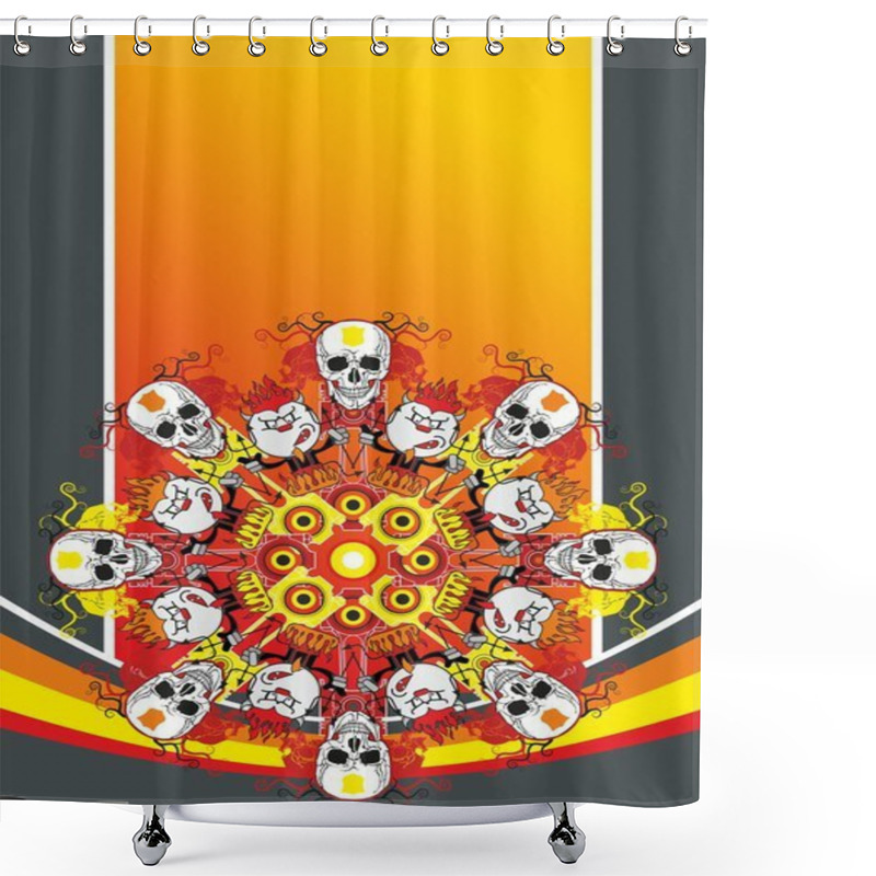 Personality  Vector Symmetrical Composition Shower Curtains