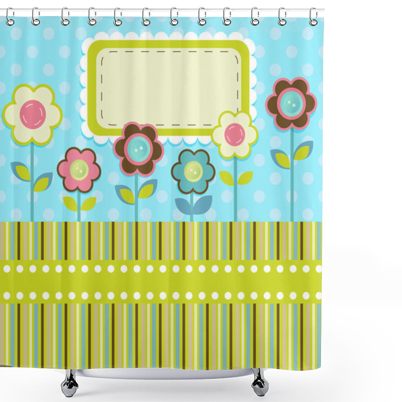 Personality  Vector Floral Background Design Shower Curtains