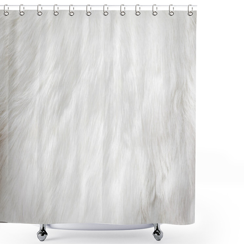 Personality  White Fur Background Shower Curtains