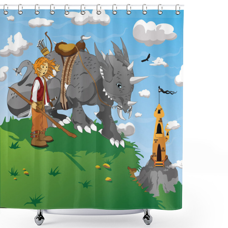 Personality  Dinosaur Shower Curtains