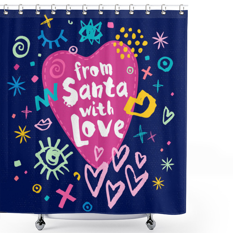 Personality  Merry Christmas. Happy New  Year Shower Curtains