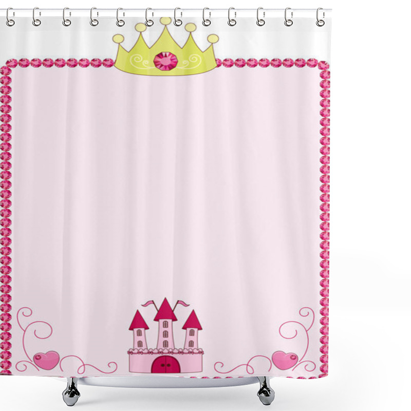 Personality  Princess Pink Frame Shower Curtains