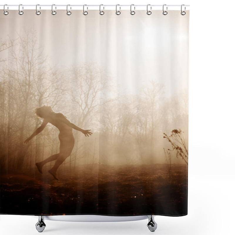 Personality  Wildfire. Fire. Global Warming, Environmental Catastrophe. Conce Shower Curtains