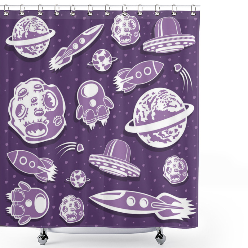 Personality  Space Background Shower Curtains