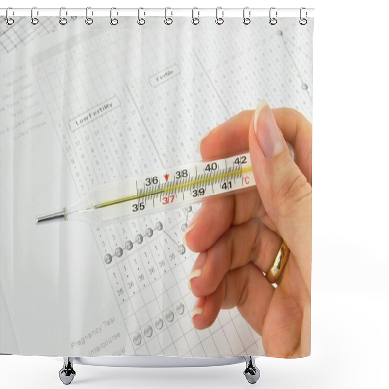 Personality  Thermometer, Graphs And Fertility Chart Shower Curtains