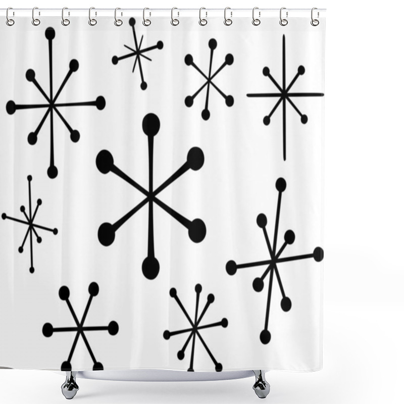 Personality  Retro Stars Shower Curtains