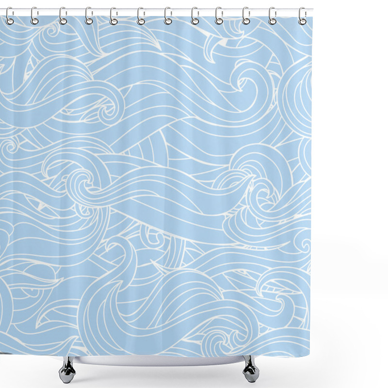 Personality  Abstract Wavy Seamless Texture Shower Curtains