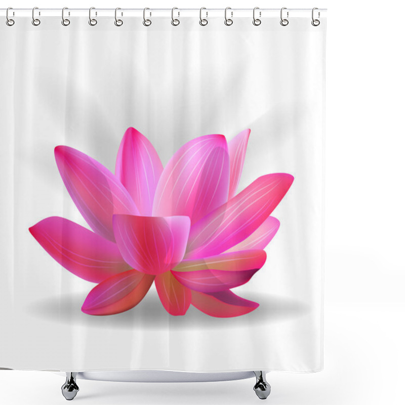 Personality  Pink Lotus Flower Shower Curtains