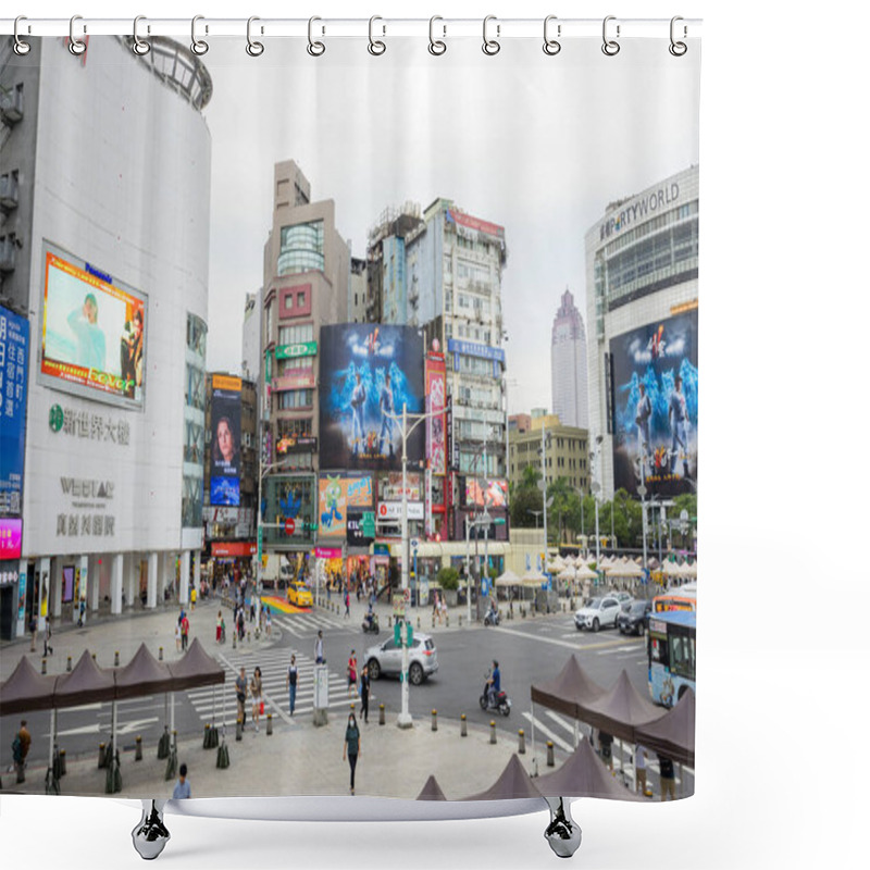 Personality  Taipei, Taiwan - 13 September 2023: Taipei City Street In Ximending District Shower Curtains