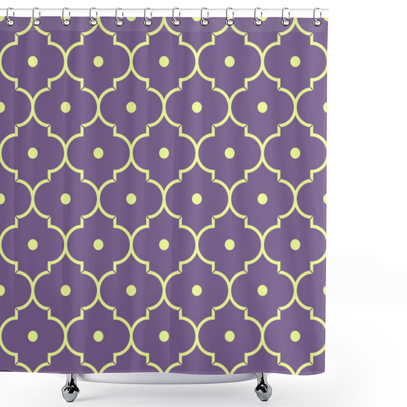 Personality  Purple Quatrefoil Pattern Shower Curtains