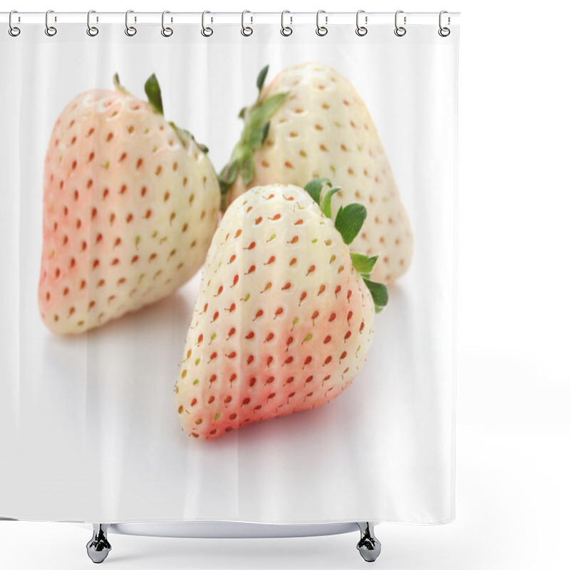 Personality  Three White Strawberries Shower Curtains