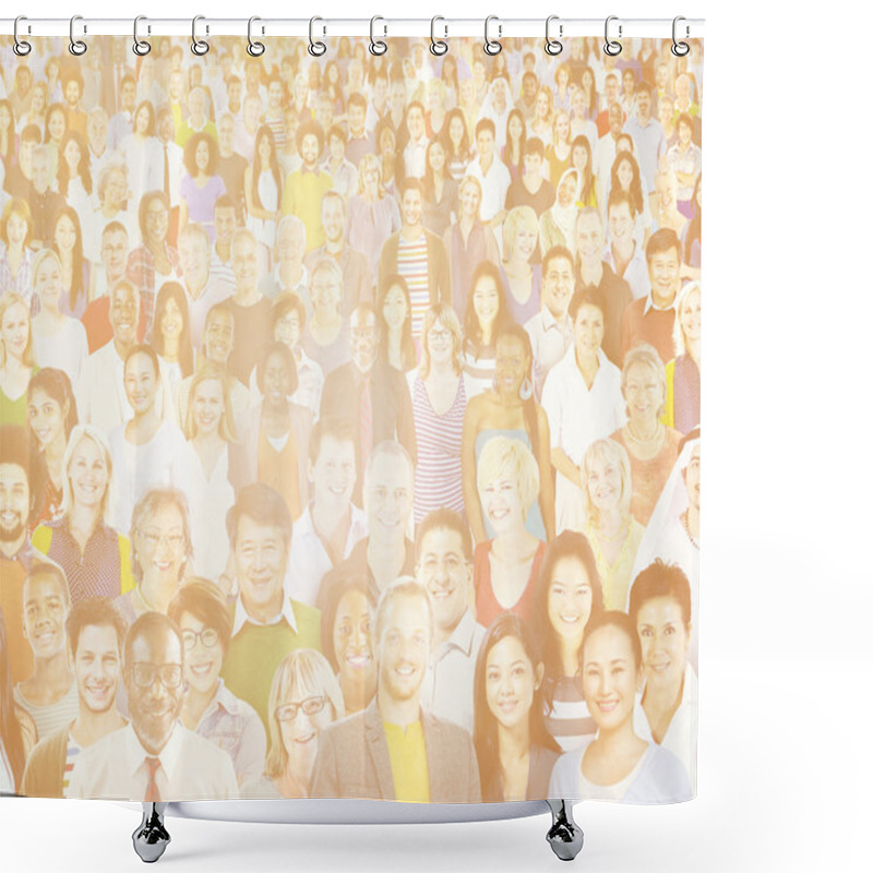 Personality  Large Group Of Diversity People Shower Curtains