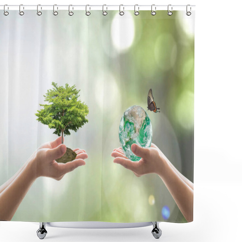 Personality  Reforestation, Sustainable World Forest, And Tree Care Day Concept: Elements Of This Image Furnished By NAS Shower Curtains