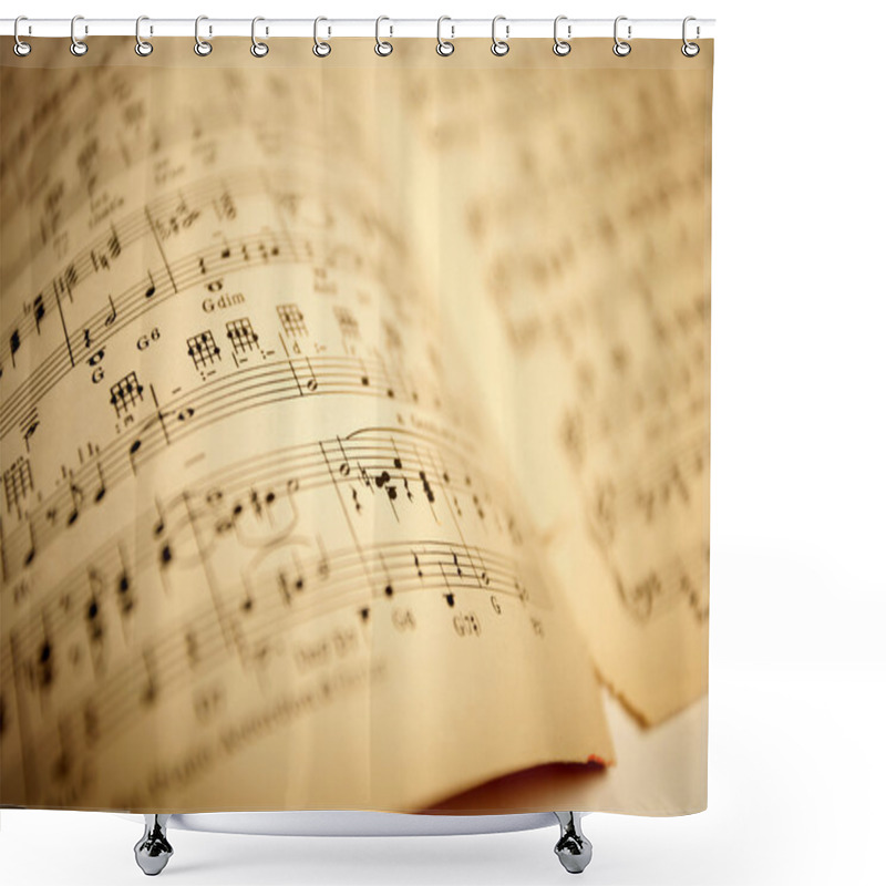 Personality  Old Sheet Music Shower Curtains