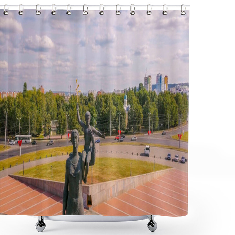 Personality  Russia, Penza - August 27, 2017: Monument Of Military And Labor Valor Of The Penza People During The Great Patriotic War (Victory Monument). Penza, Russia  Shower Curtains