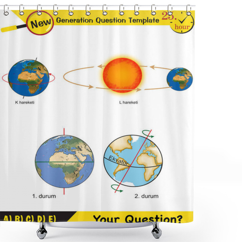 Personality  Physics, Movements Of The Earth Around The Sun, Formation Of The Seasons, Next Generation Question Template, Exam Question, Eps Shower Curtains