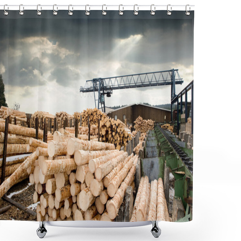 Personality  Sawmill (lumber Mill) Shower Curtains