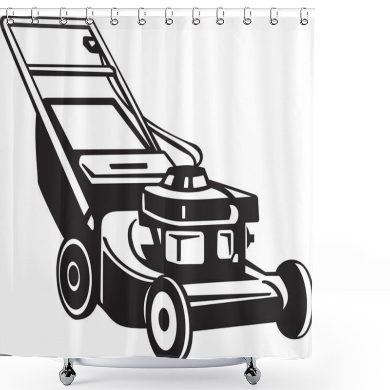 Personality  Lawnmower Shower Curtains