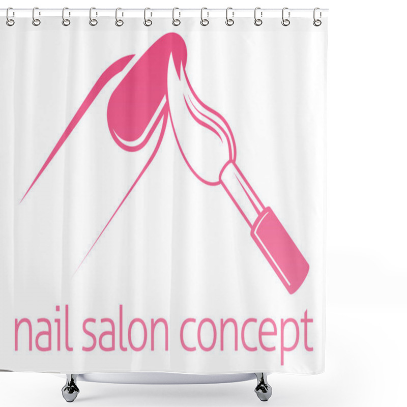 Personality  Nail Salon Concept Shower Curtains