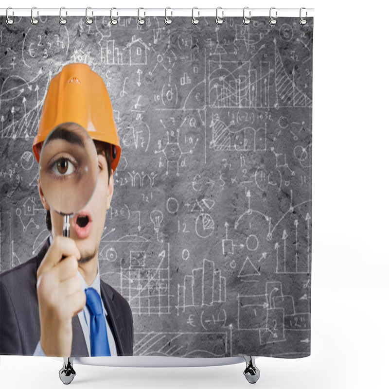 Personality  Construction Concept Shower Curtains