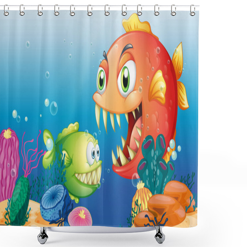 Personality  Different Sea Creatures Shower Curtains