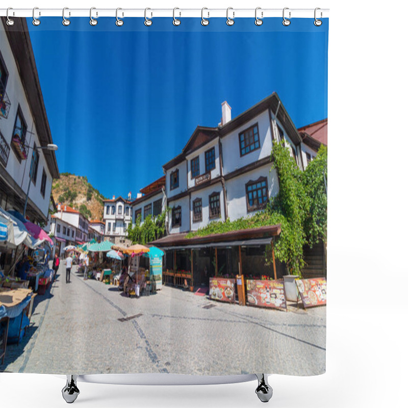 Personality  Traditional Buildings And Shops Of Beypazari. Ankara Turkiye - 8.5.2023 Shower Curtains