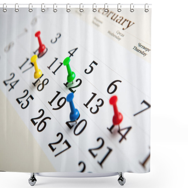 Personality  Large Wall Calendar With Needles Shower Curtains