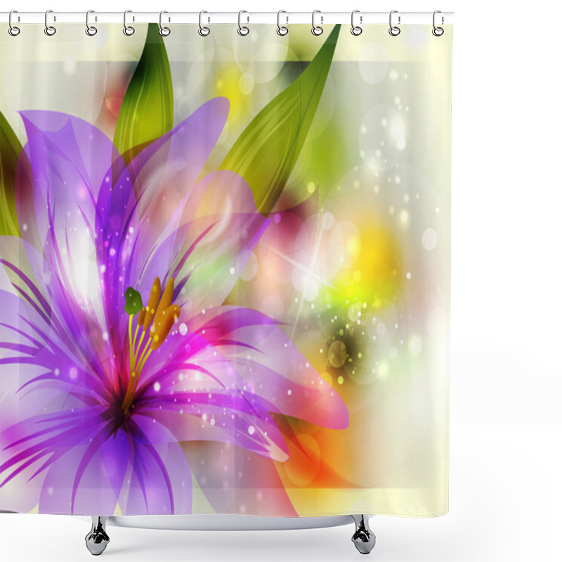 Personality  Background With Abstract Flower Shower Curtains