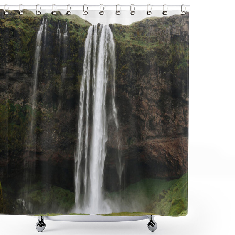 Personality  Scenic View Of Beautiful Seljalandsfoss Waterfall In Highlands In Iceland  Shower Curtains