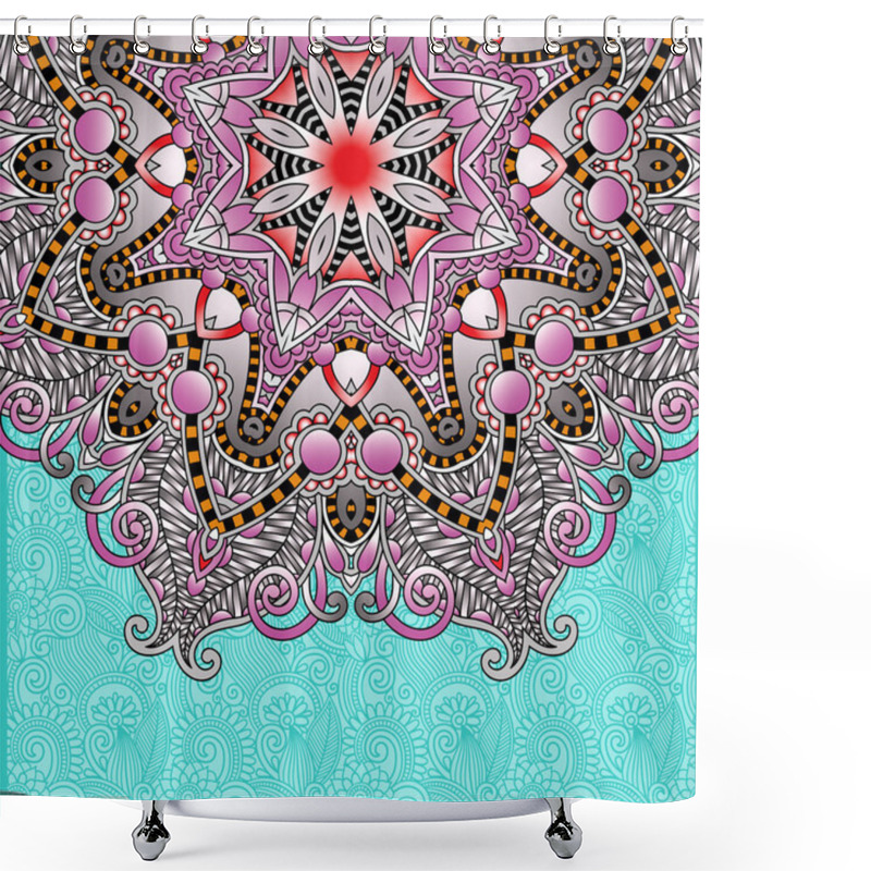 Personality  Pattern In Ukrainian Oriental Ethnic Style For Your Greeting Shower Curtains