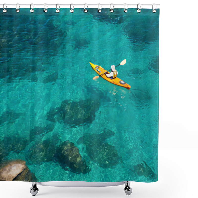 Personality  Kayaking Shower Curtains