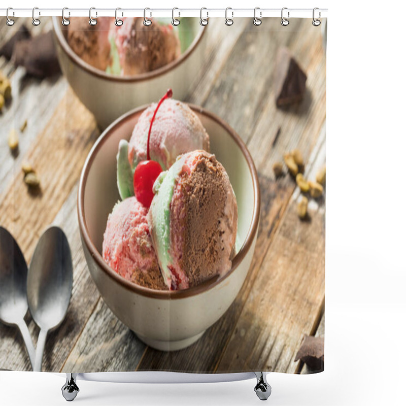 Personality  Sweet Spumoni Ice Cream Shower Curtains