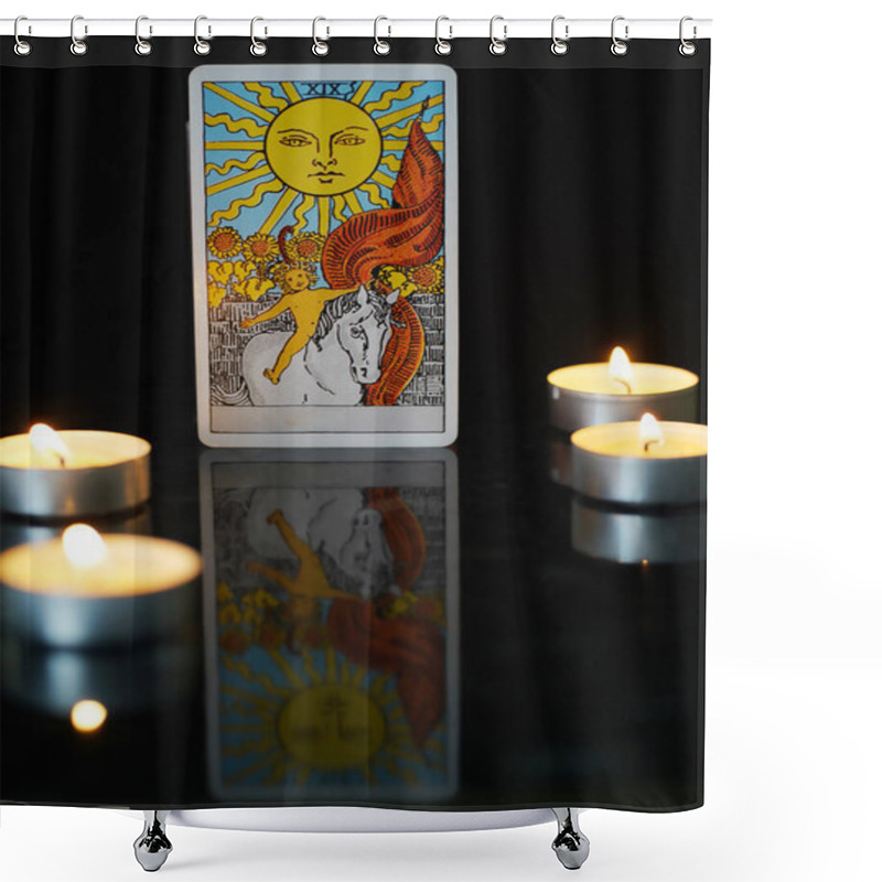 Personality  Tarot, Major Arcana, The Sun, The Study. Shower Curtains