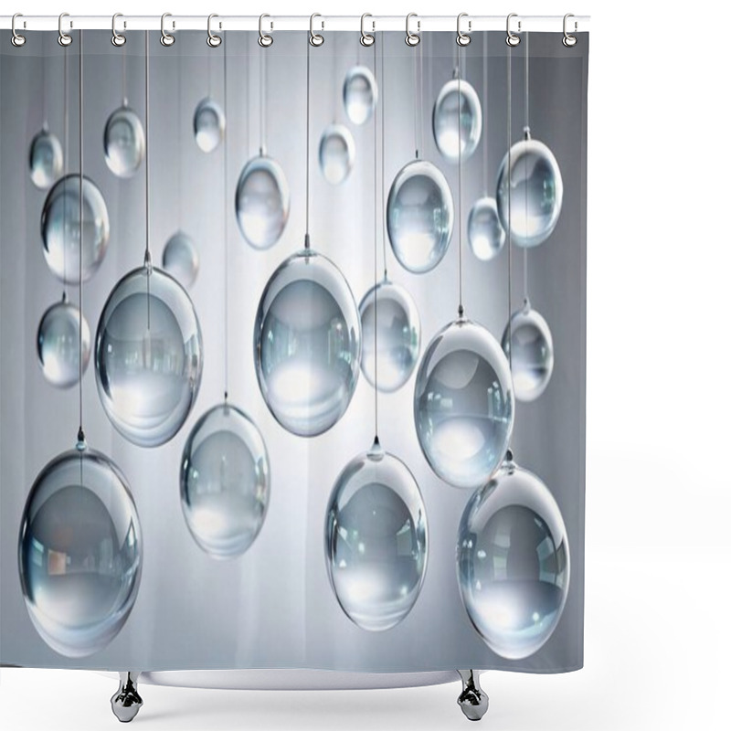 Personality  Glass Balls. Hanging Glass Balls. Glass Balls Background Shower Curtains