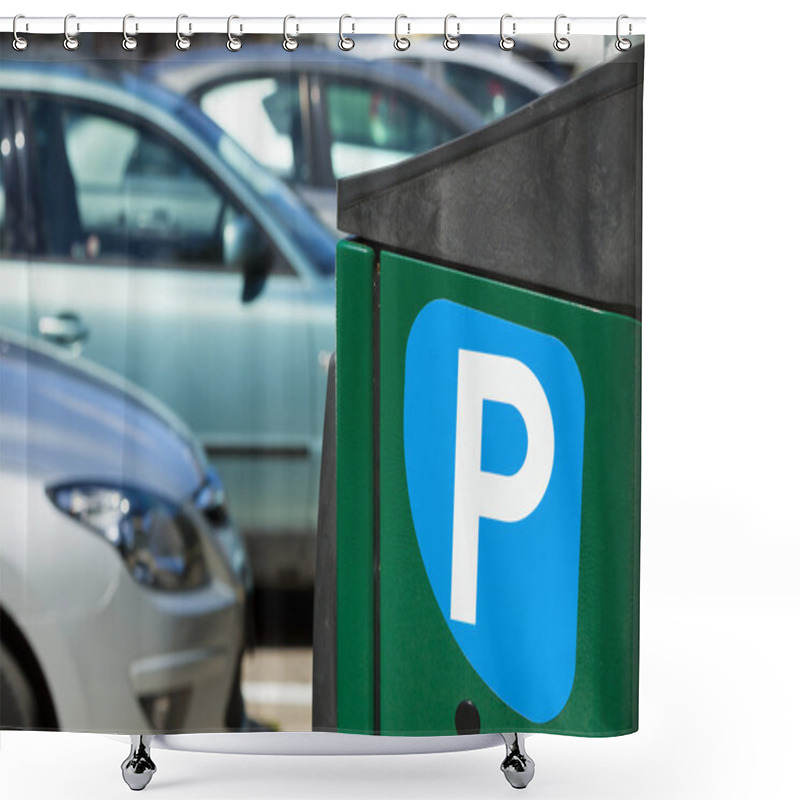 Personality  Paid Parking For Cars In City. Shower Curtains