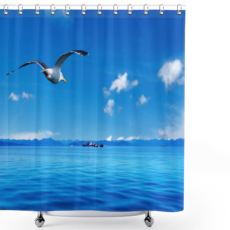 Personality  Coastal View Shower Curtains