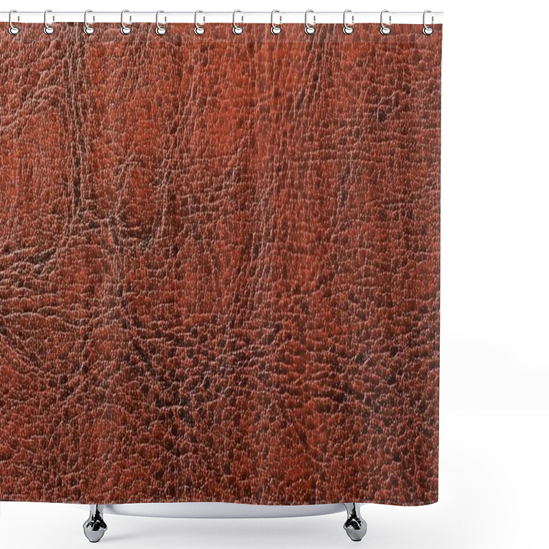 Personality  Brown Patterned Artificial Leather Texture Shower Curtains