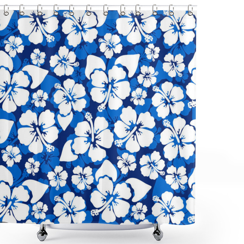 Personality  Hibiscus Seamless Background Vector Design Summer Shirt Shower Curtains