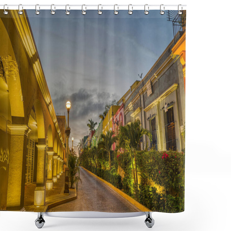 Personality  Mazatlan, Sinaloa, Mexico - January 2022 : Historical Center In Sunny Weather, Shower Curtains